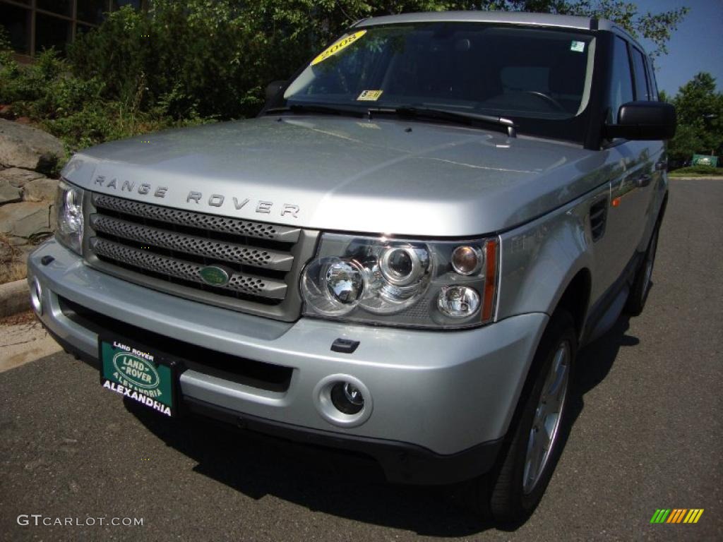2008 Range Rover Sport HSE - Zermatt Silver Metallic / Ebony Black photo #1
