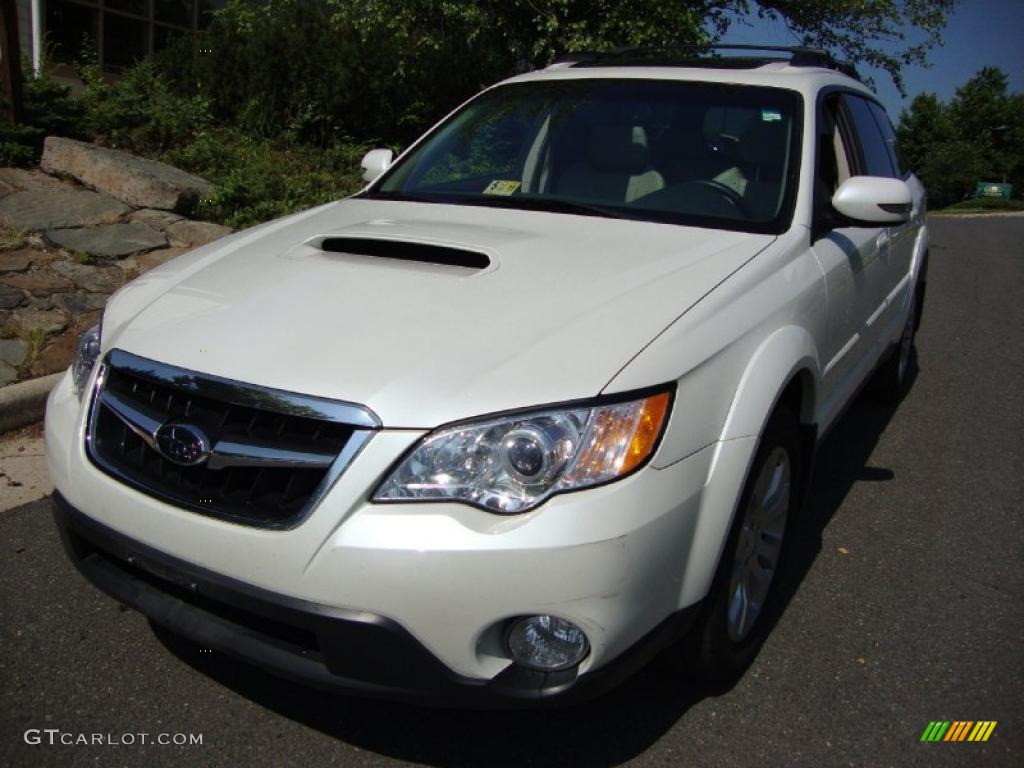 2009 Outback 2.5XT Limited Wagon - Satin White Pearl / Warm Ivory photo #1