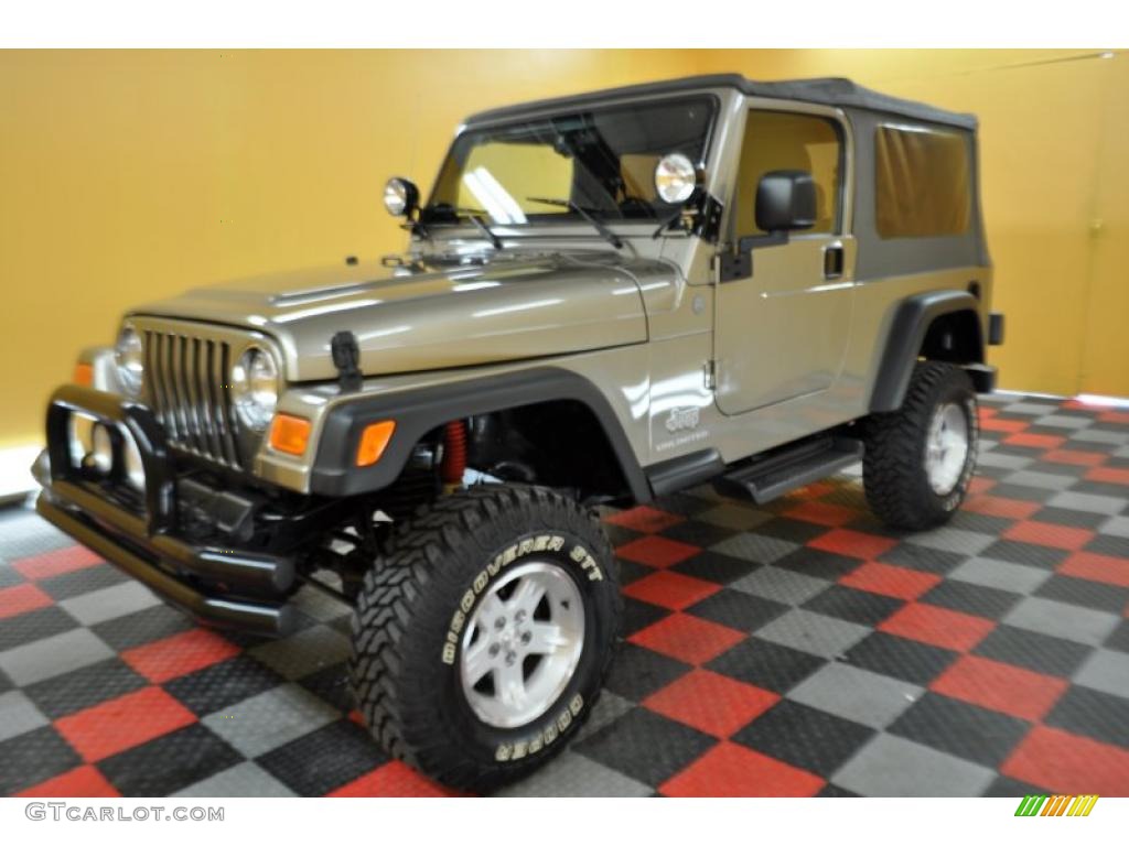 2004 Wrangler Unlimited 4x4 - Light Khaki Metallic / Dark Slate Gray photo #3