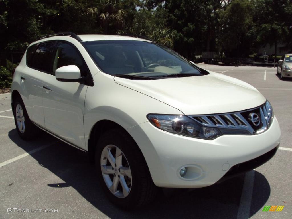 2009 Murano S AWD - Glacier Pearl / Beige photo #11