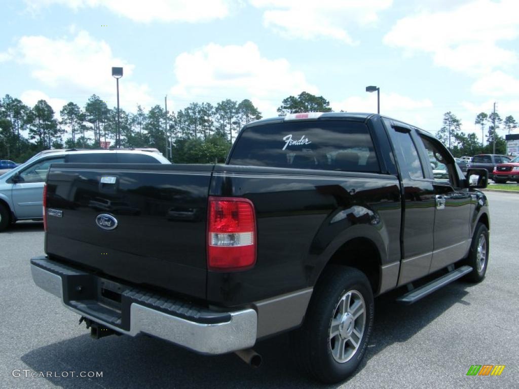 2005 F150 XLT SuperCab - Black / Tan photo #5