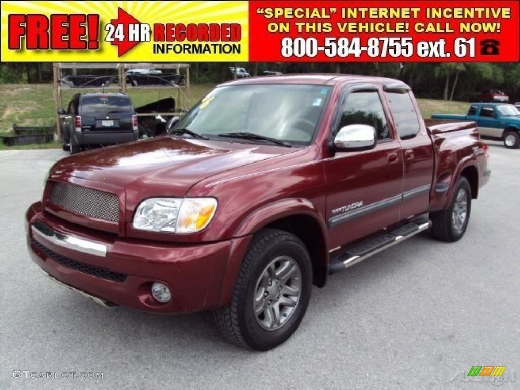 2006 Tundra SR5 TRD Access Cab - Salsa Red Pearl / Taupe photo #1