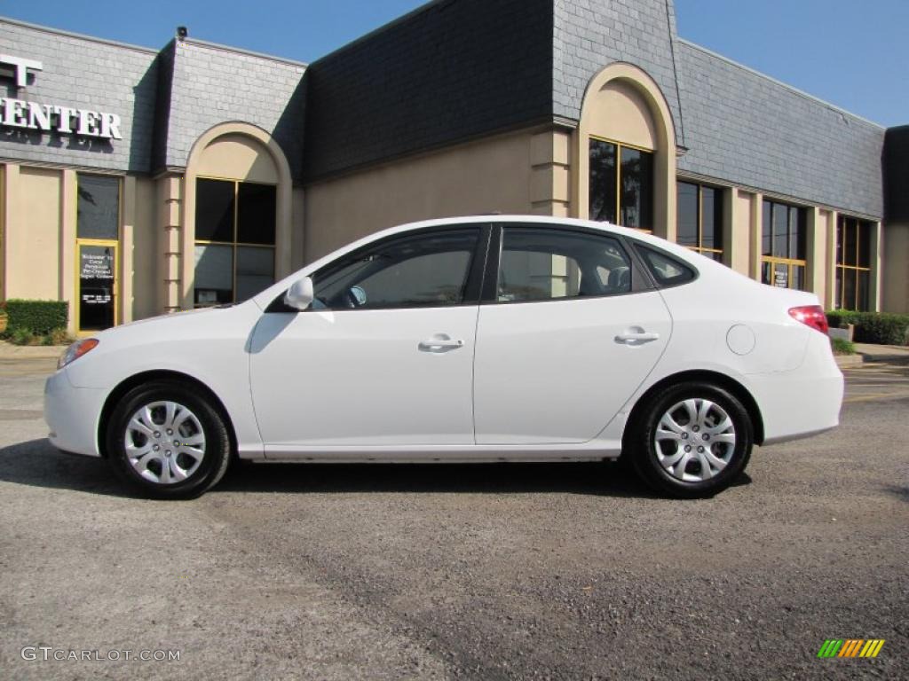 2009 Elantra GLS Sedan - Captiva White / Beige photo #4