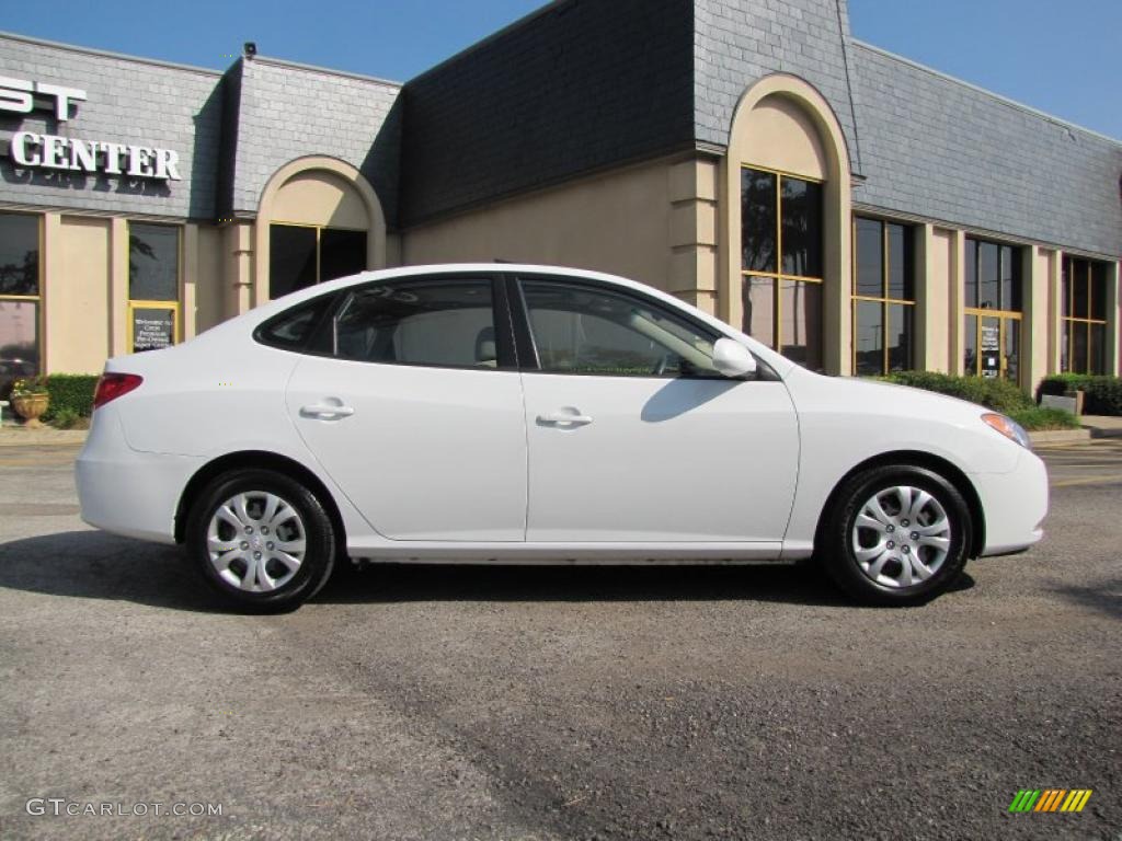 2009 Elantra GLS Sedan - Captiva White / Beige photo #7