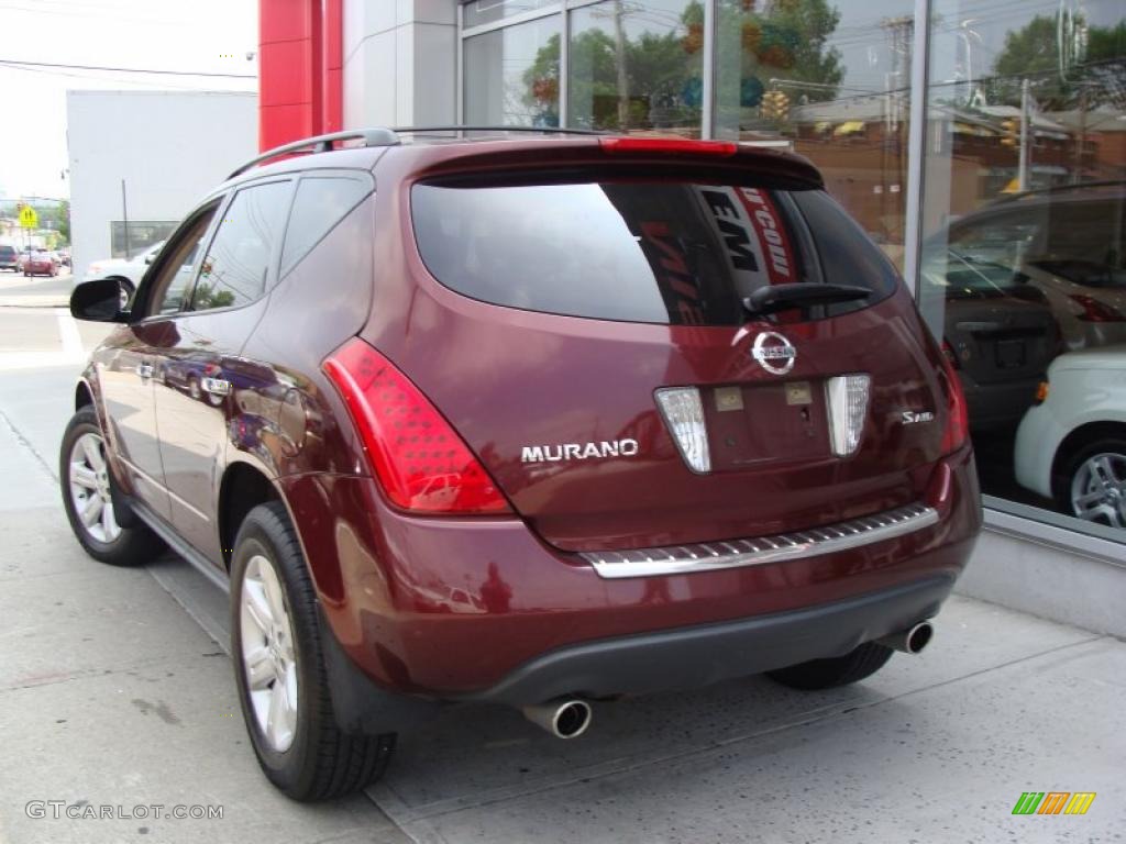 2007 Murano S AWD - Merlot Pearl / Cafe Latte photo #6