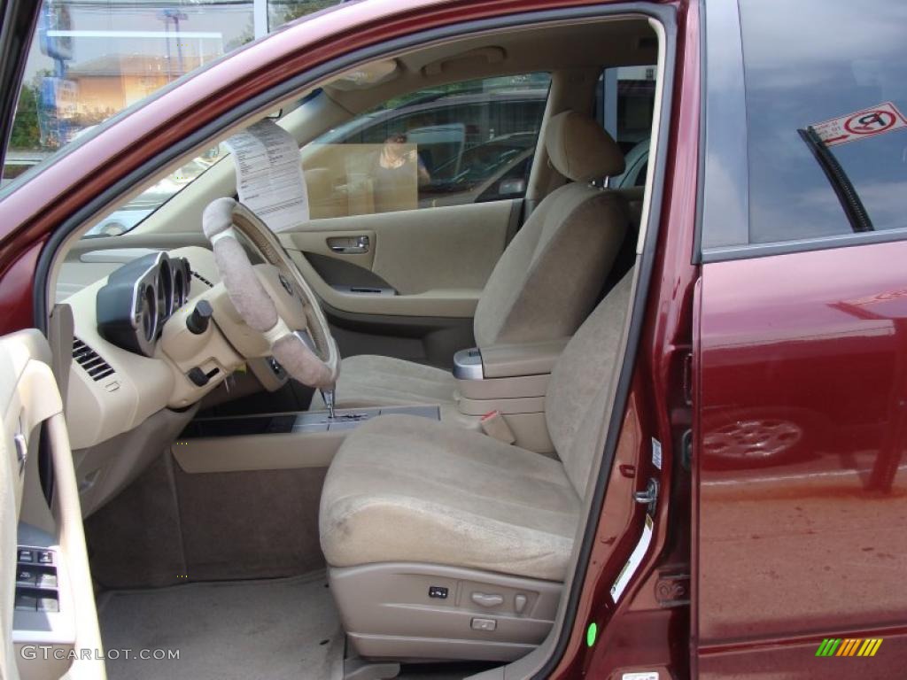 2007 Murano S AWD - Merlot Pearl / Cafe Latte photo #11