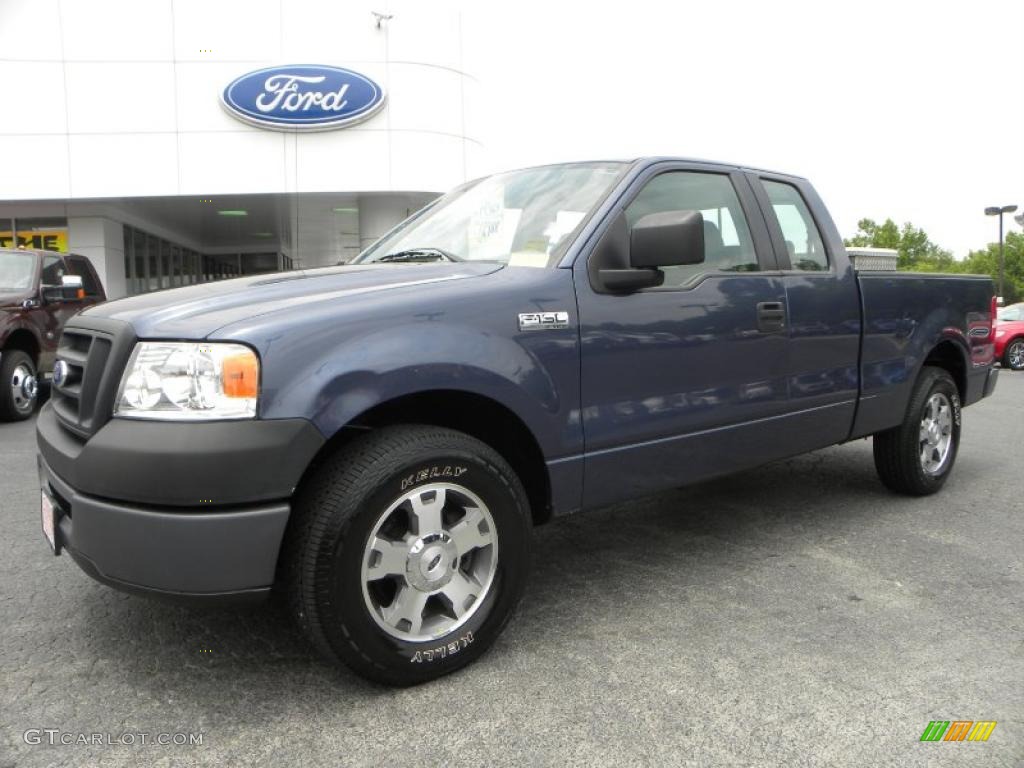 2006 F150 XL SuperCab - Medium Wedgewood Blue Metallic / Medium Flint photo #6