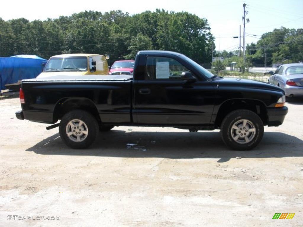 2001 Dakota Sport Regular Cab 4x4 - Black / Dark Slate Gray photo #3