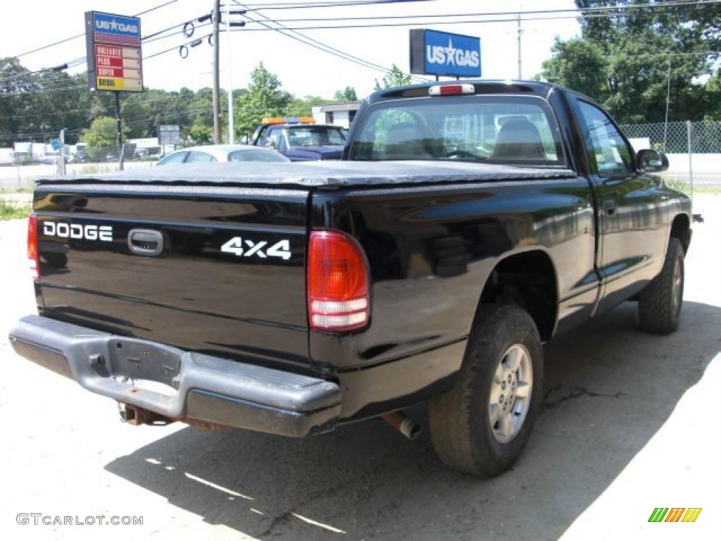 2001 Dakota Sport Regular Cab 4x4 - Black / Dark Slate Gray photo #4