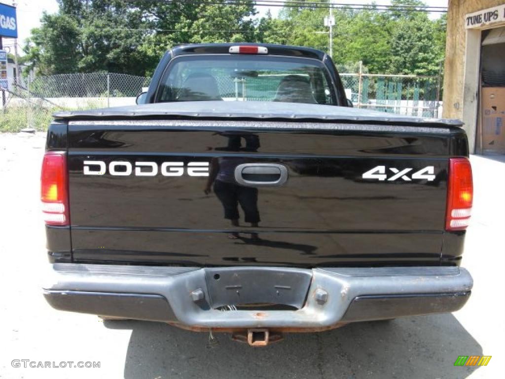 2001 Dakota Sport Regular Cab 4x4 - Black / Dark Slate Gray photo #5
