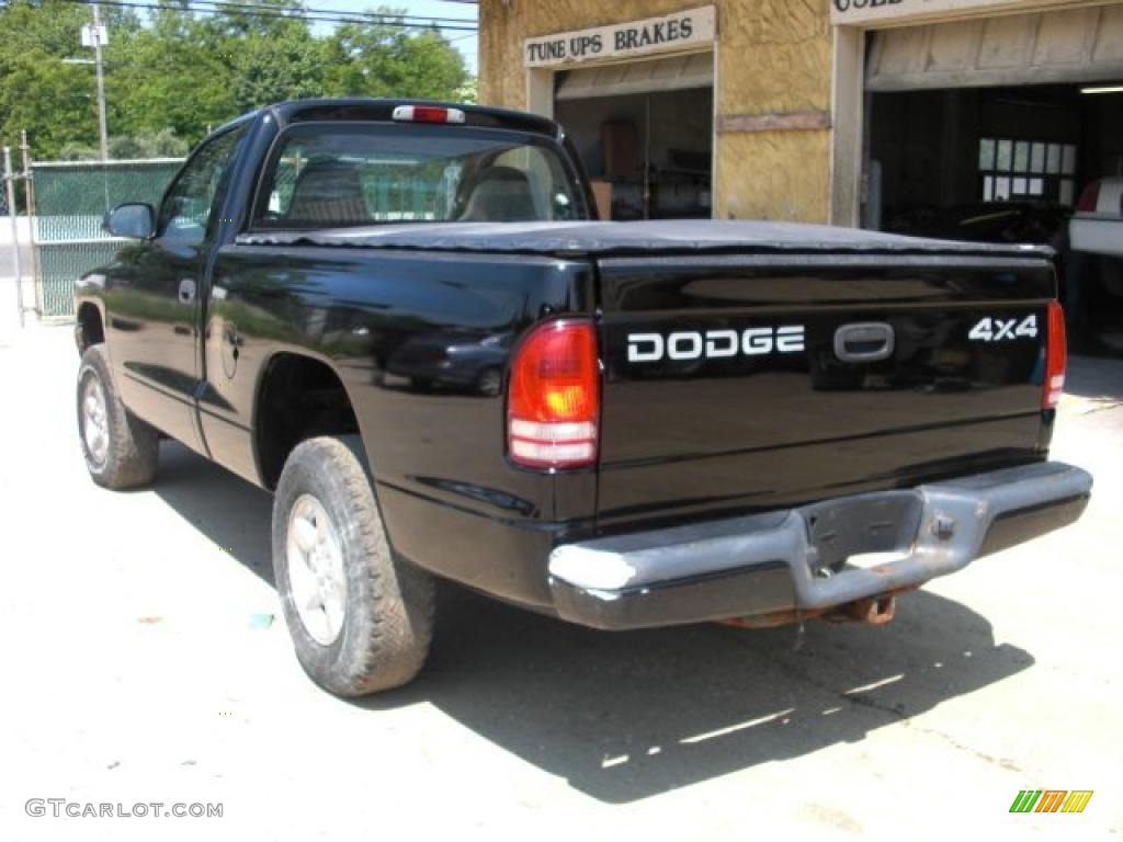 2001 Dakota Sport Regular Cab 4x4 - Black / Dark Slate Gray photo #6