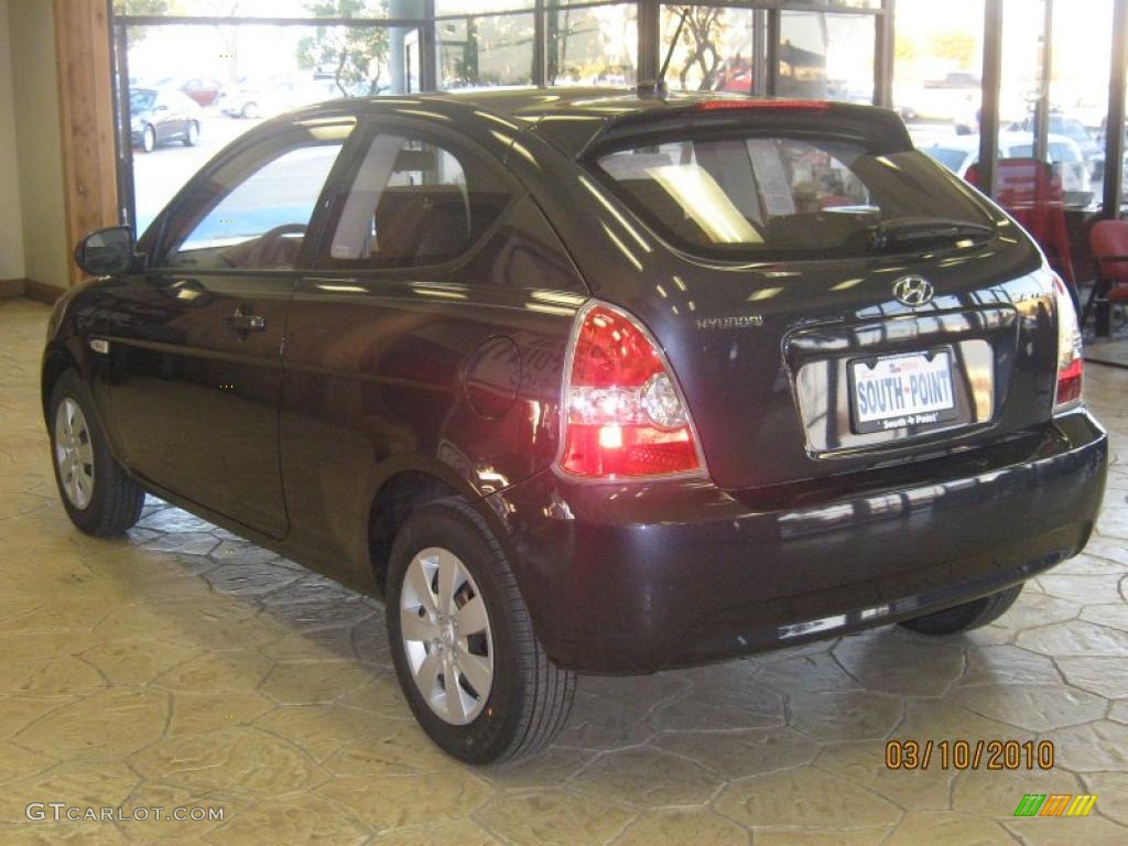 2010 Accent GS 3 Door - Ebony Black / Black photo #11