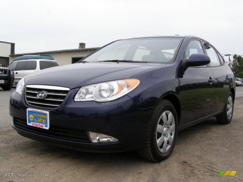 2009 Elantra GLS Sedan - Regatta Blue / Gray photo #1