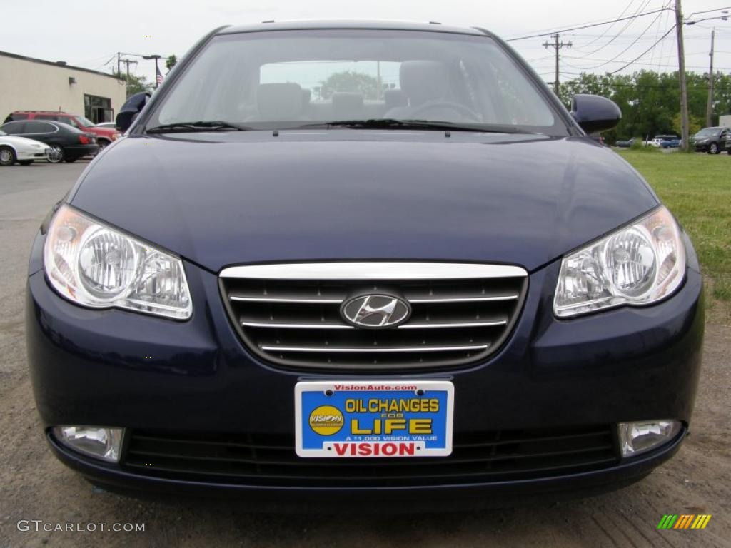 2009 Elantra GLS Sedan - Regatta Blue / Gray photo #10