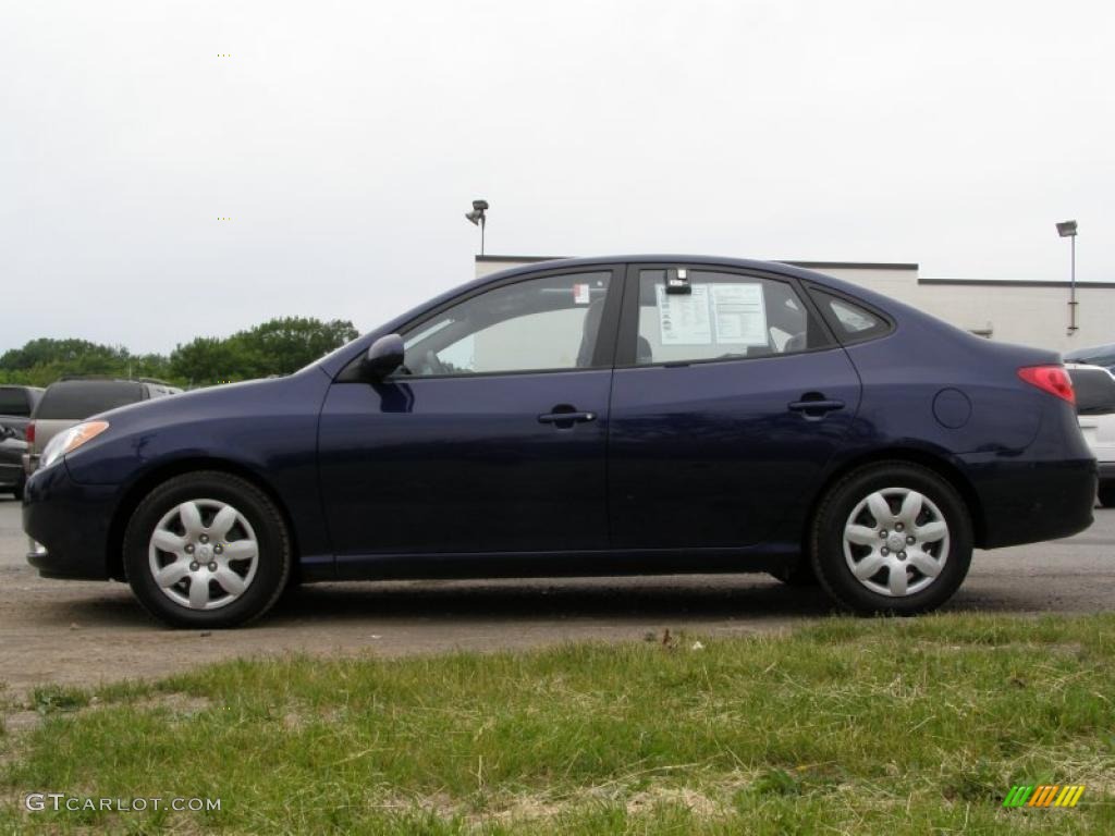2009 Elantra GLS Sedan - Regatta Blue / Gray photo #11