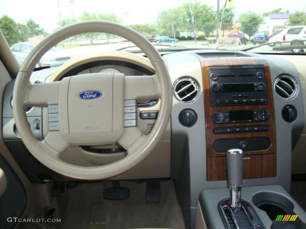 2004 F150 Lariat SuperCrew 4x4 - Medium Wedgewood Blue Metallic / Tan photo #11