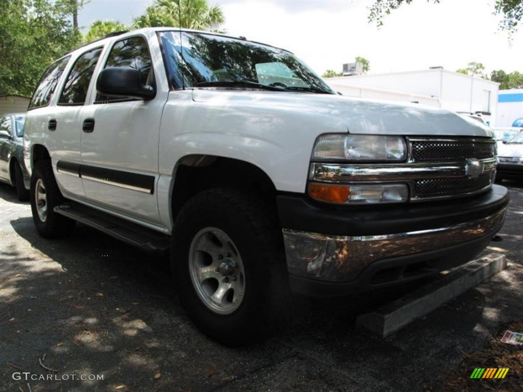 2001 Tahoe LS 4x4 - Summit White / Graphite/Medium Gray photo #1