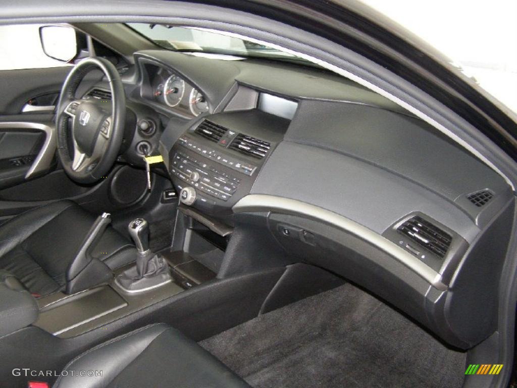 2009 Accord EX-L V6 Coupe - Crystal Black Pearl / Black photo #25