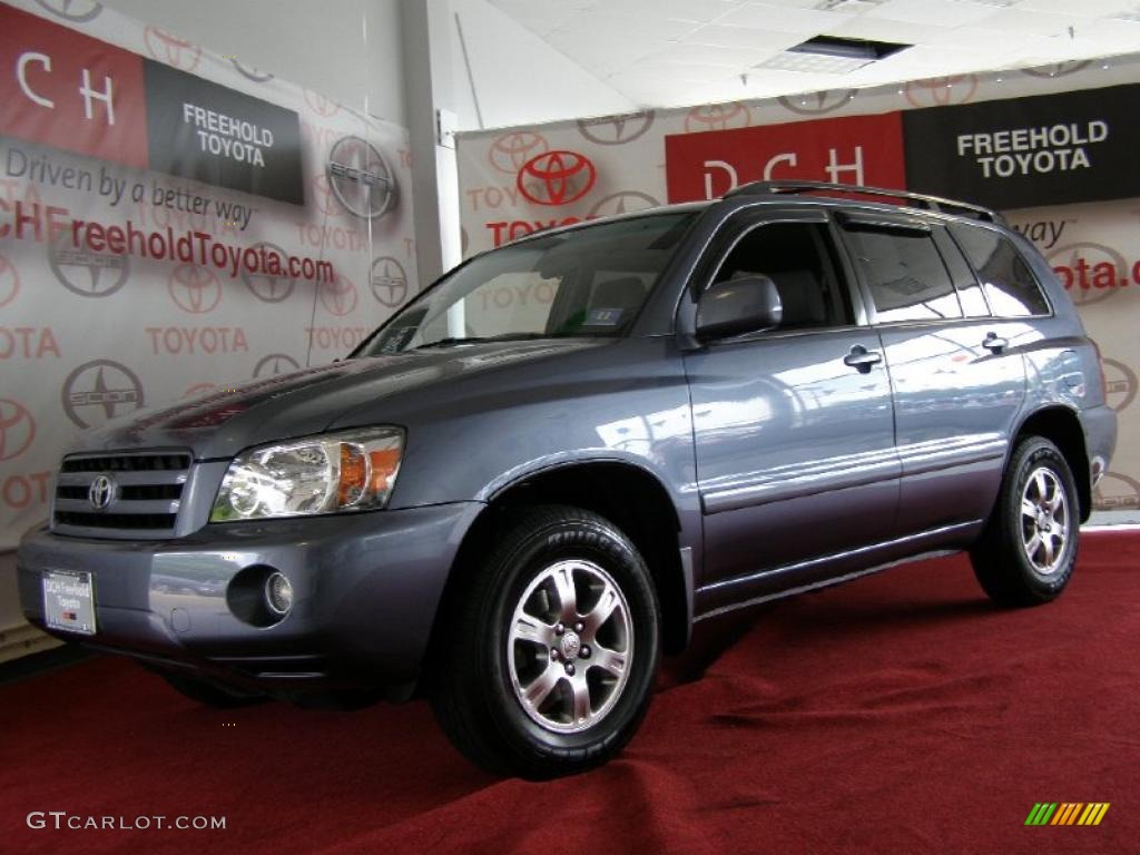 2005 Highlander V6 4WD - Bluestone Metallic / Gray photo #1