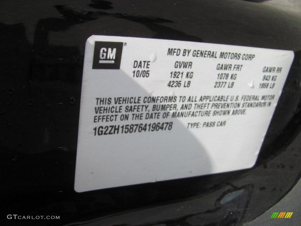 2006 G6 GT Coupe - Black / Ebony photo #14
