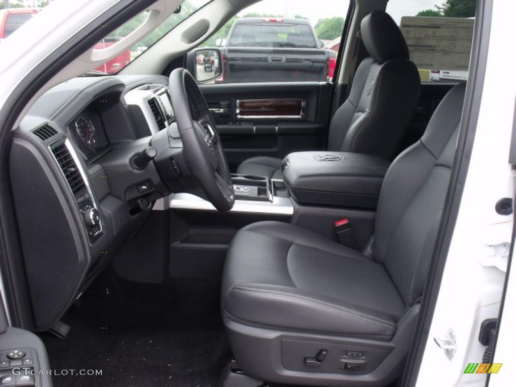 2010 Ram 1500 Laramie Crew Cab - Stone White / Dark Slate/Medium Graystone photo #13