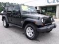 2010 Natural Green Pearl Jeep Wrangler Unlimited Sport 4x4  photo #2