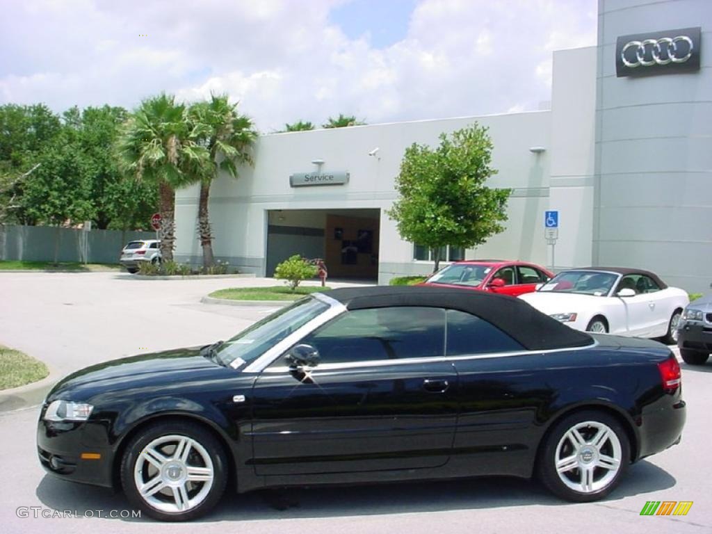 2007 A4 2.0T Cabriolet - Brilliant Black / Ebony photo #2