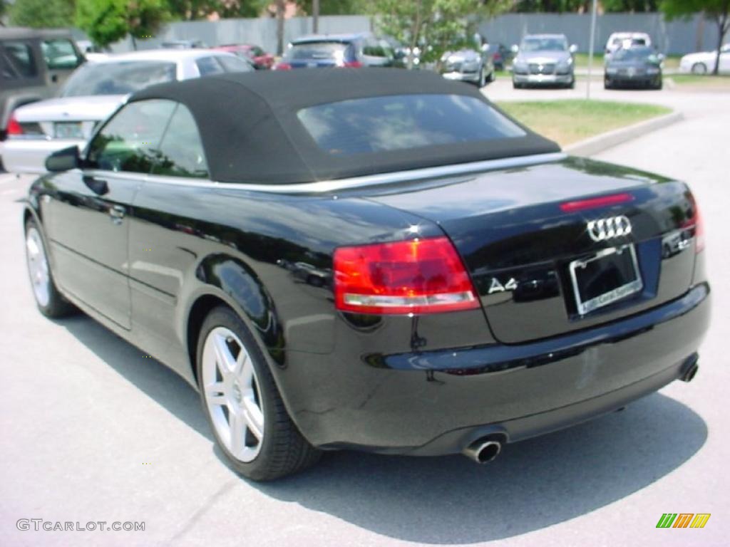 2007 A4 2.0T Cabriolet - Brilliant Black / Ebony photo #3
