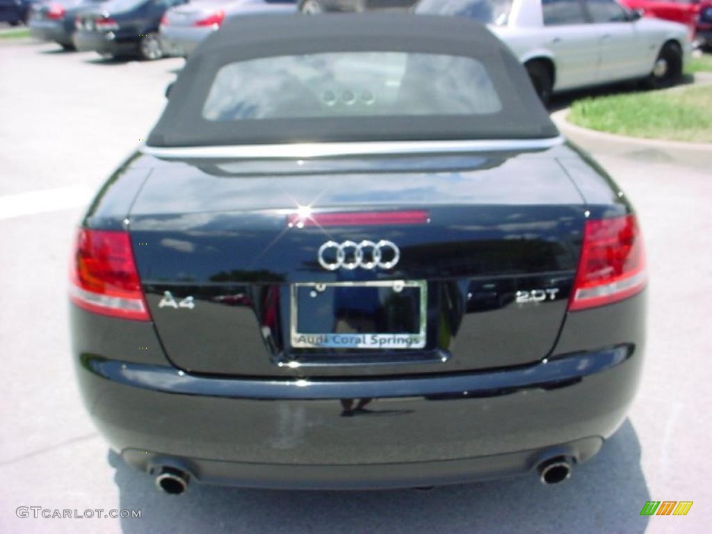 2007 A4 2.0T Cabriolet - Brilliant Black / Ebony photo #4