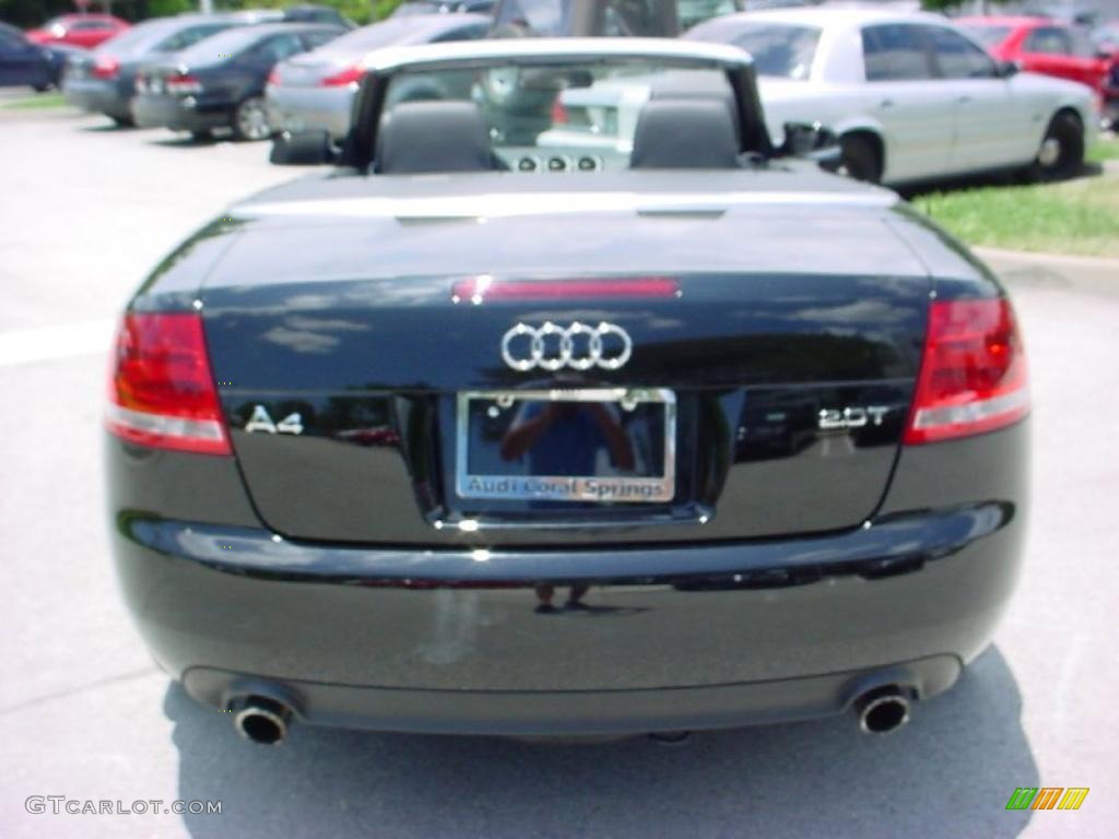 2007 A4 2.0T Cabriolet - Brilliant Black / Ebony photo #5