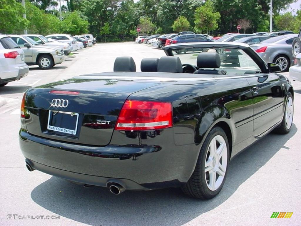 2007 A4 2.0T Cabriolet - Brilliant Black / Ebony photo #6