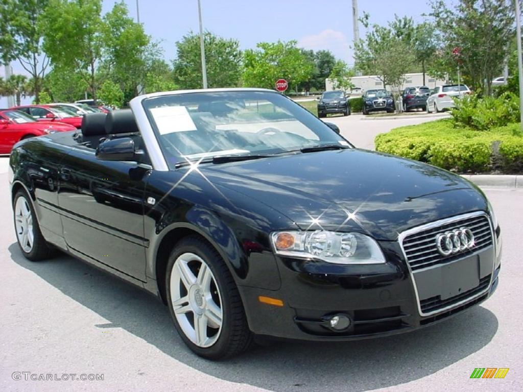 2007 A4 2.0T Cabriolet - Brilliant Black / Ebony photo #8