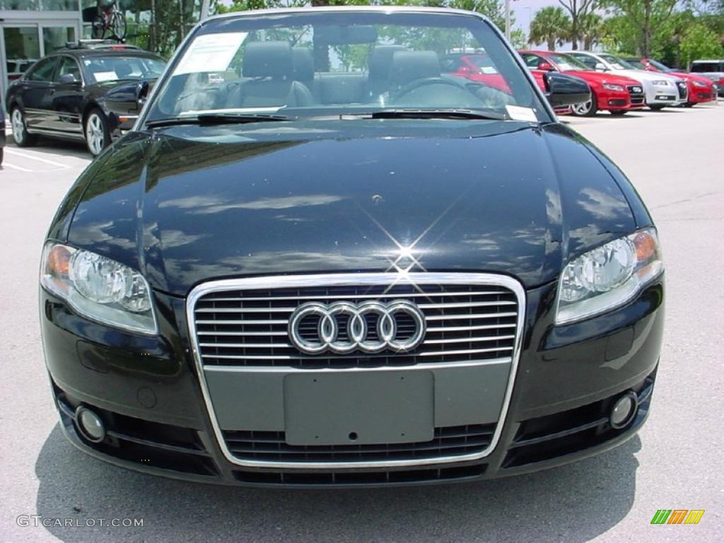 2007 A4 2.0T Cabriolet - Brilliant Black / Ebony photo #9