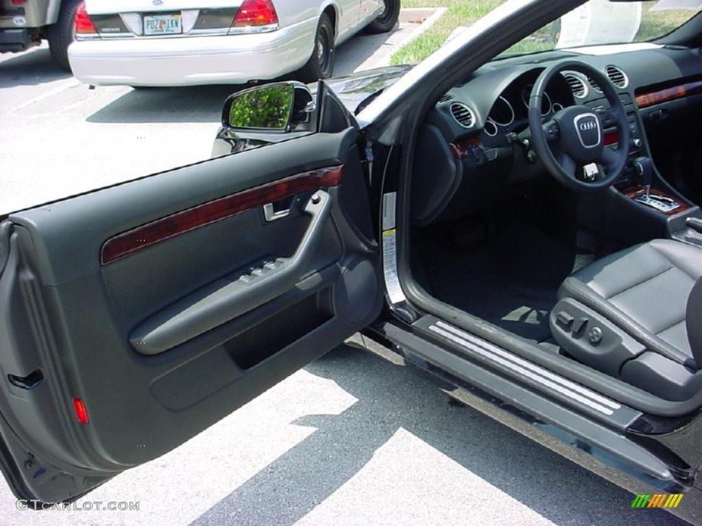 2007 A4 2.0T Cabriolet - Brilliant Black / Ebony photo #10