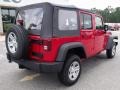 2010 Flame Red Jeep Wrangler Unlimited Sport 4x4  photo #8