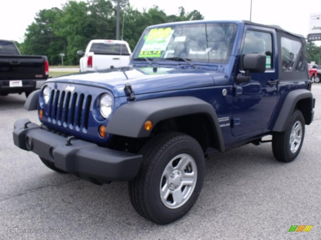 2010 Wrangler Sport 4x4 - Deep Water Blue Pearl / Dark Slate Gray/Medium Slate Gray photo #4