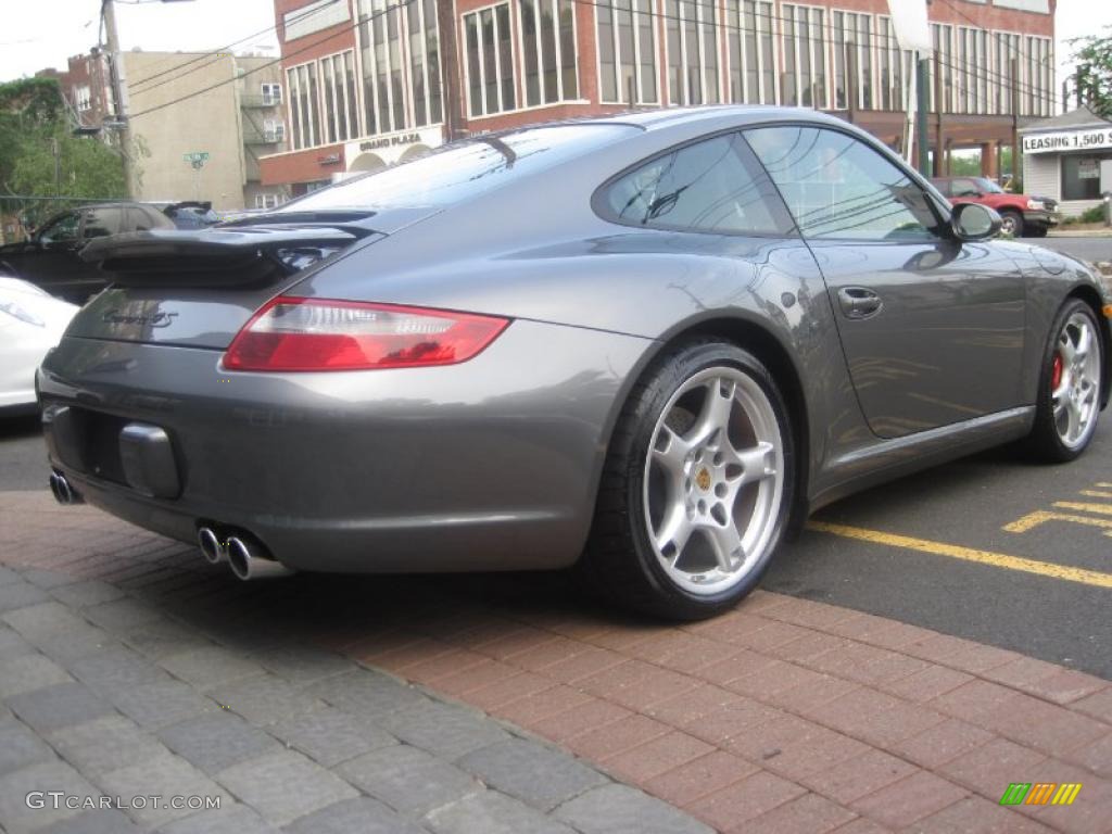 2007 911 Carrera 4S Coupe - Meteor Grey Metallic / Black photo #7