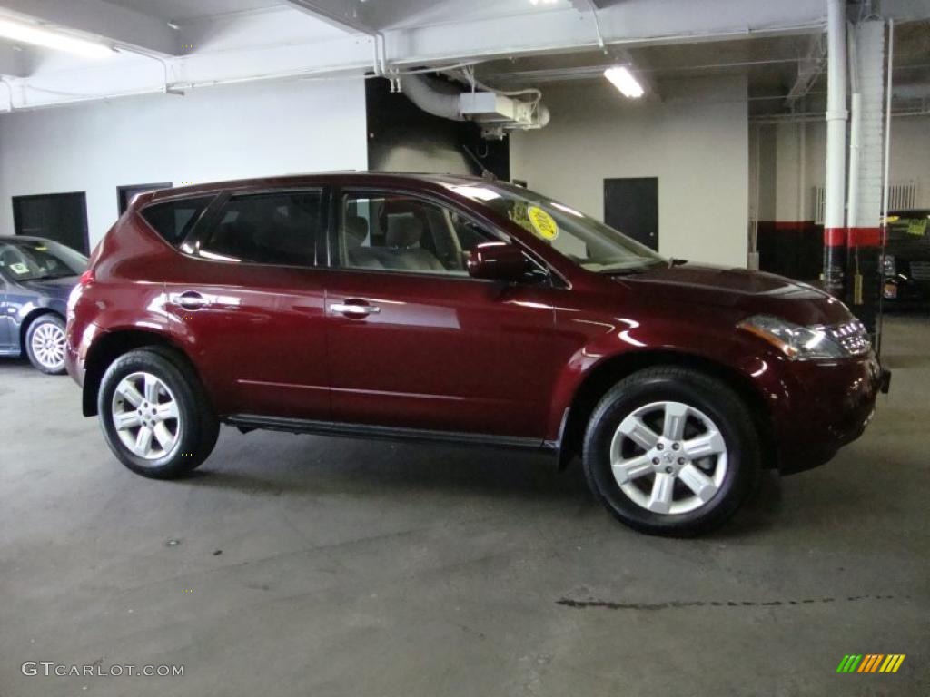 2006 Murano S AWD - Merlot Pearl / Cafe Latte photo #6