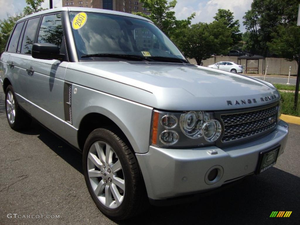 2007 Range Rover Supercharged - Zermatt Silver Metallic / Charcoal photo #9