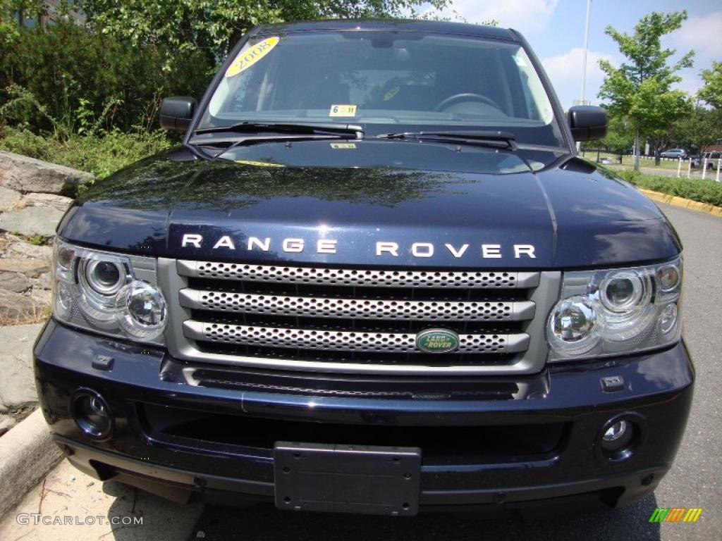 2008 Range Rover Sport HSE - Buckingham Blue Metallic / Ebony Black photo #9