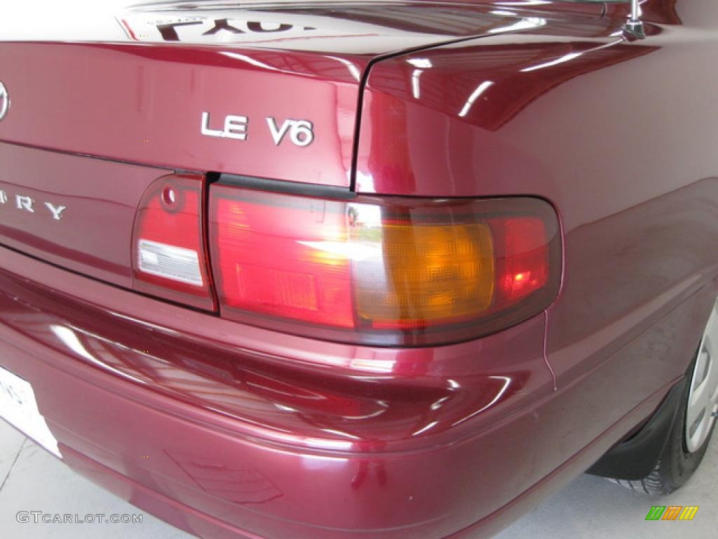 1996 Camry LE V6 Sedan - Ruby Red Pearl / Gray photo #11