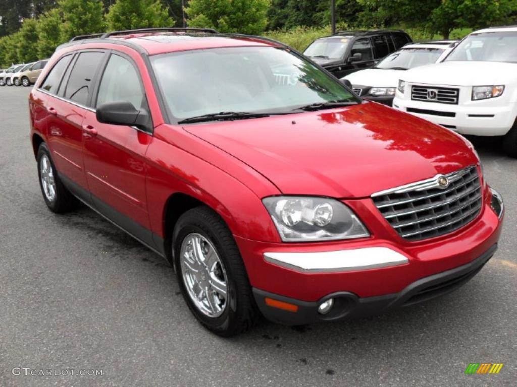 2004 Pacifica  - Inferno Red Pearl / Deep Jade/Light Taupe photo #5