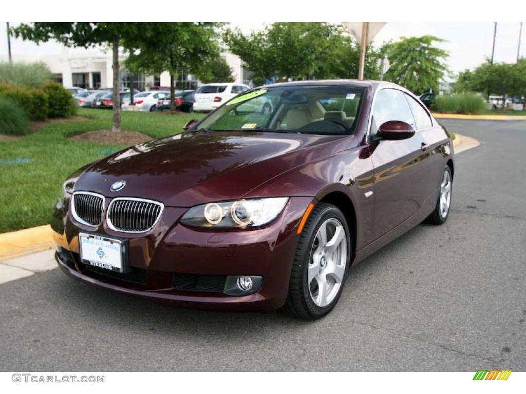 2008 3 Series 328xi Coupe - Barbera Red Metallic / Beige photo #2