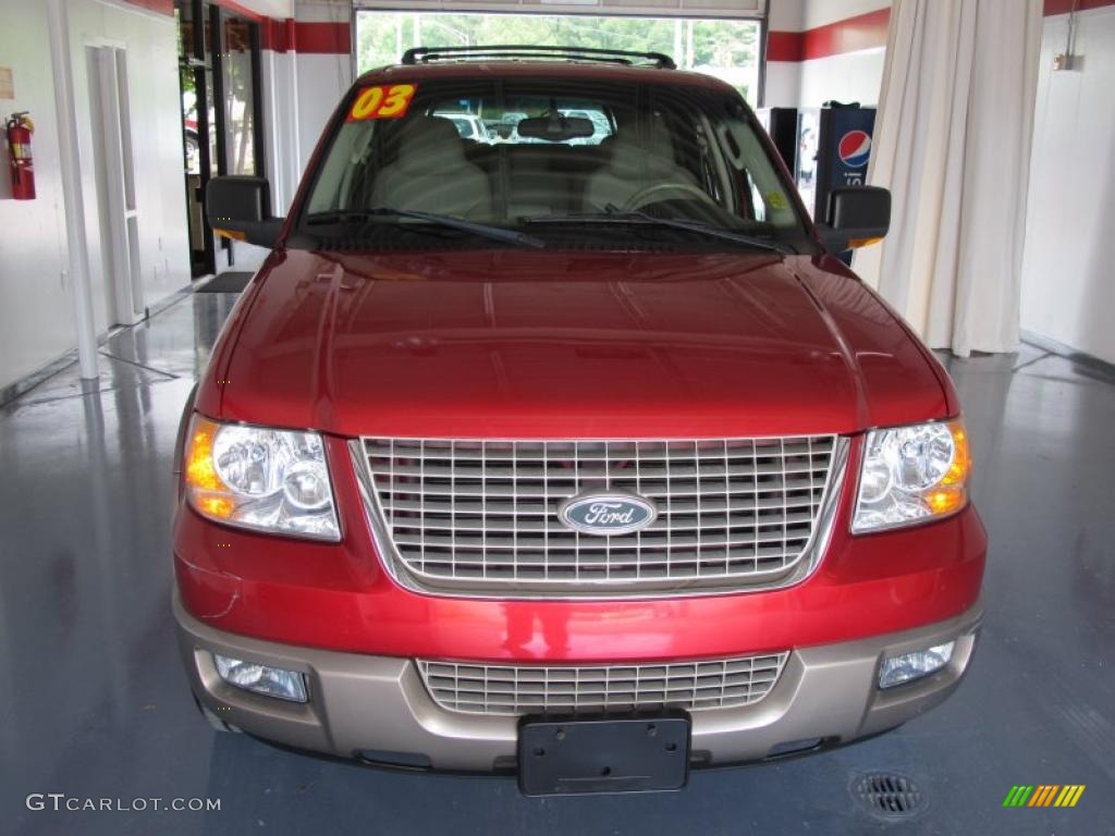 2003 Expedition Eddie Bauer - Laser Red Tinted Metallic / Medium Parchment photo #1
