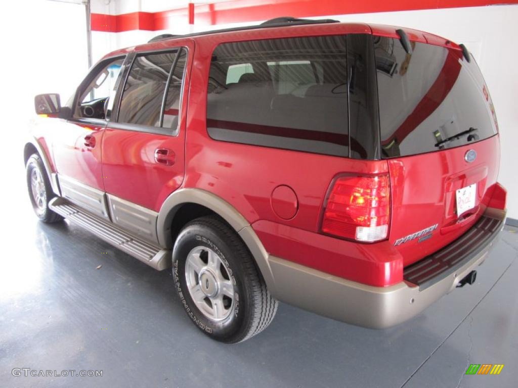 2003 Expedition Eddie Bauer - Laser Red Tinted Metallic / Medium Parchment photo #3