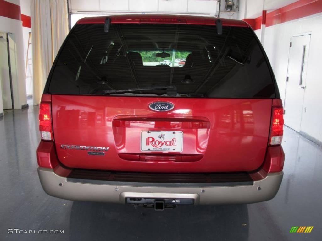 2003 Expedition Eddie Bauer - Laser Red Tinted Metallic / Medium Parchment photo #4
