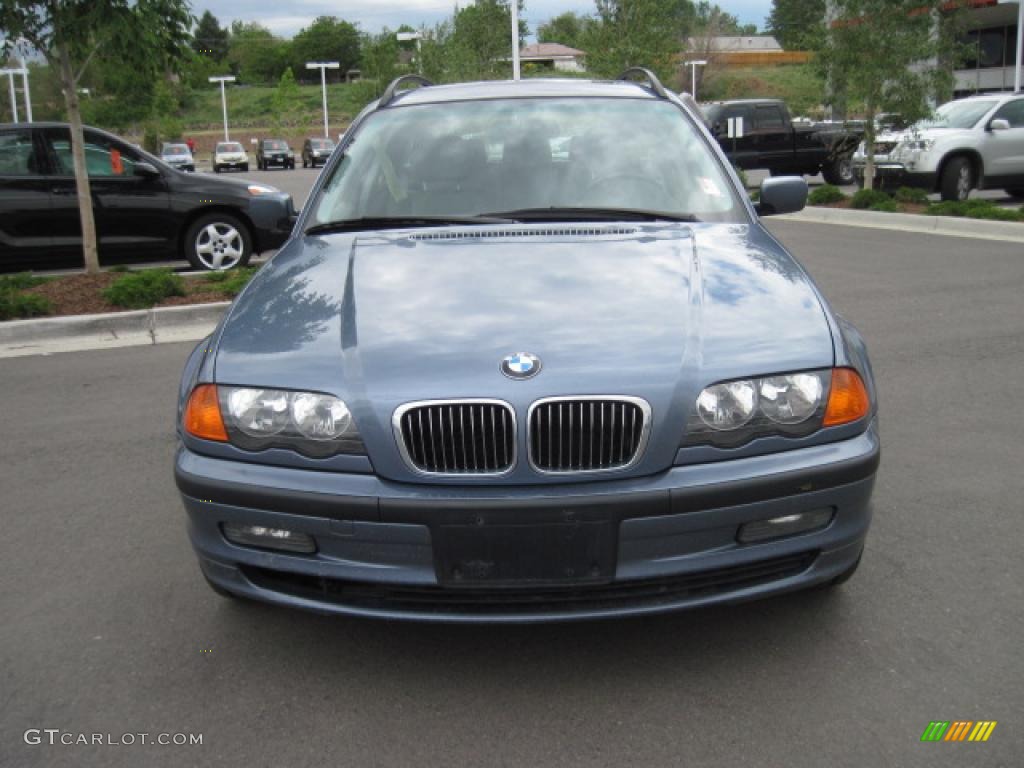 2001 3 Series 325i Wagon - Steel Blue Metallic / Grey photo #6