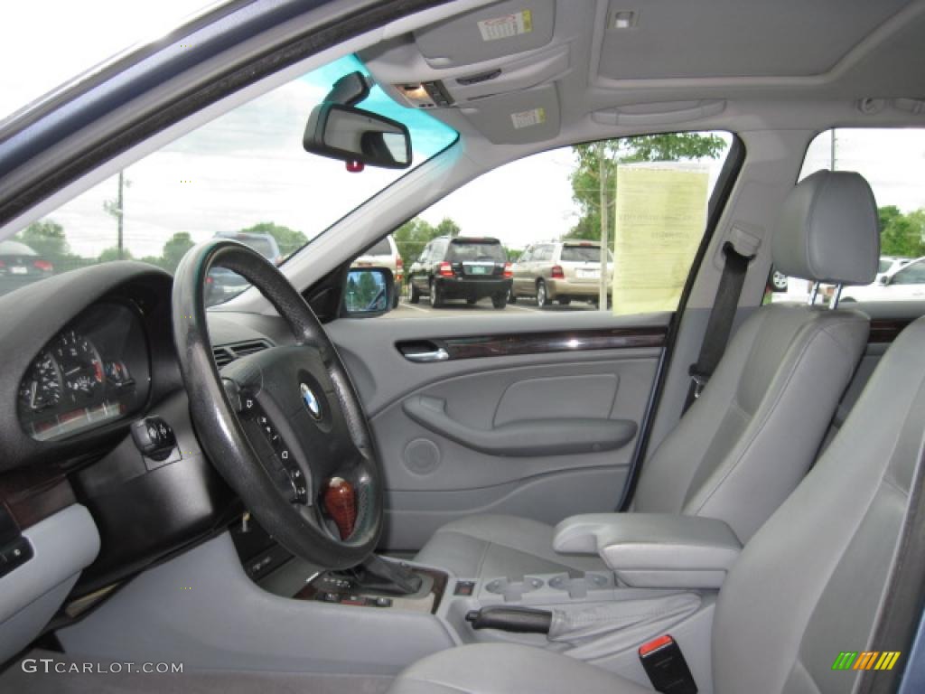 2001 3 Series 325i Wagon - Steel Blue Metallic / Grey photo #9