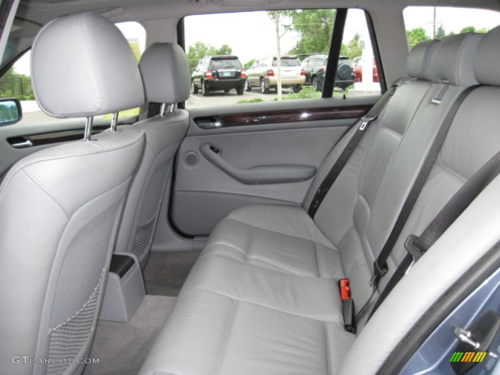 2001 3 Series 325i Wagon - Steel Blue Metallic / Grey photo #10