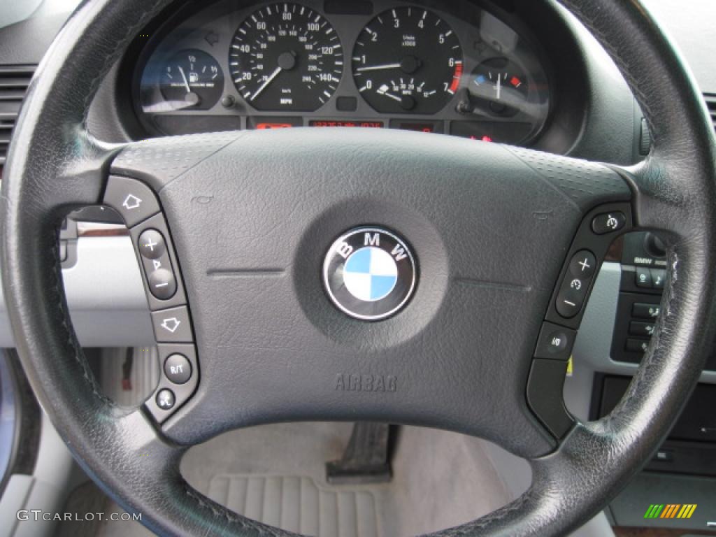 2001 3 Series 325i Wagon - Steel Blue Metallic / Grey photo #15